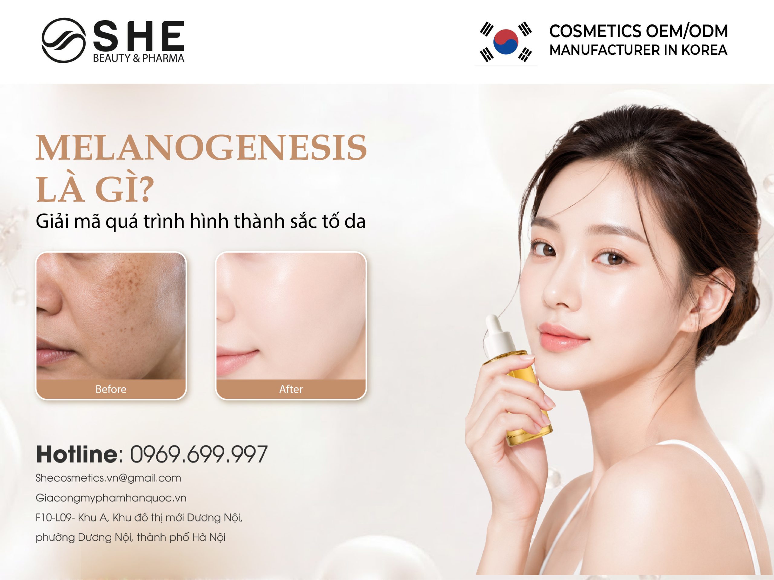 Melanogenesis là gì? Giải mã quá trình hình thành sắc tố da và định hướng gia công sản phẩm hỗ trợ làm sáng da