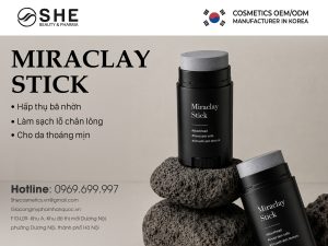 Than hoạt tính trong mỹ phẩm làm sạch lỗ chân lông: MIRA CLAY STICK từ reBom Hàn Quốc