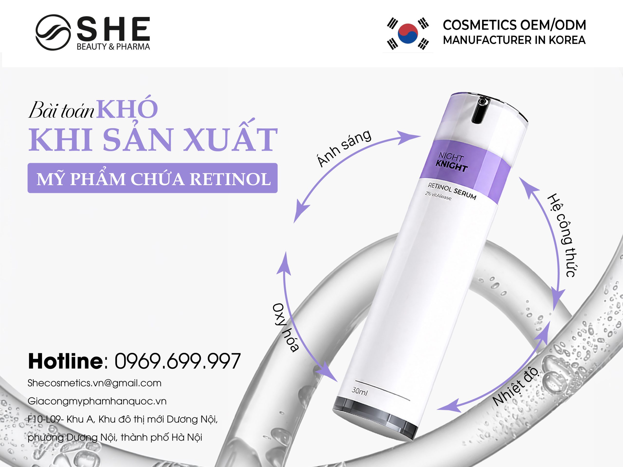 Gia công mỹ phẩm chứa Retinol: Bài toán cân bằng hiệu quả, độ ổn định và khả năng dung nạp